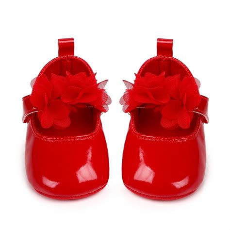 Buy Leather soft sole red color baby girl shoes in Pakistan | online ...