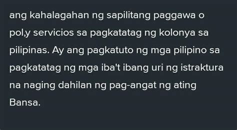 Ano Ang Kahalagahan Ng Sapilitang Paggawa O Polo Y Servicios Sa