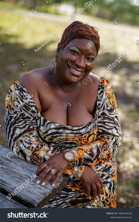 Bbw Big Black Beautiful Model Sitting Stock Photo 2280379119 Shutterstock