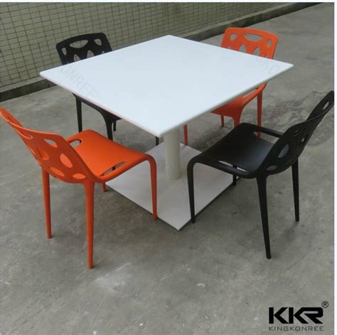 Glacier White Acrylic Solid Surface Dinning Tables Kkrt Kkr