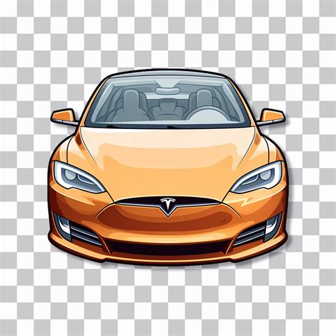 🚗🍊 Orange Tesla Model S Png Sticker Free And Transparent Wallpapers Clan