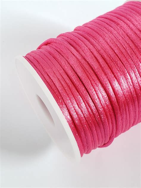 Rabo de Rato Cordão Cetim 1mm Rolo 100m Pink Elo7