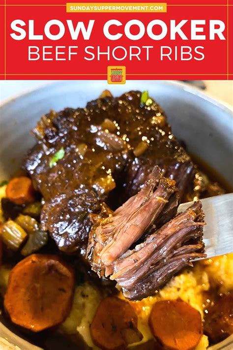 Slow Cooker Beef Short Ribs Recipe | Recipe | Beef short rib recipes, Beef short ribs, Short ...