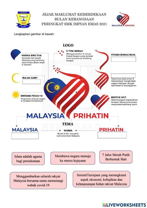 Jejak Maklumat Kemerdekaan Worksheet Live Worksheets