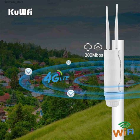 Routers KuWFi 4G LTE Outdoor WiFi Router 300Mbps Waterproof SIM Card