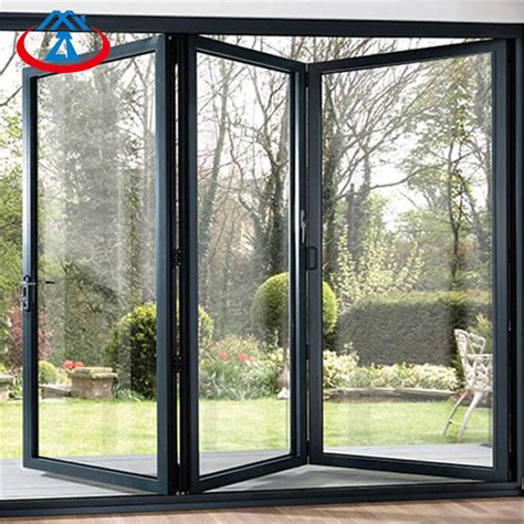 Double Glass Aluminum Folding Door Glass Bifold Door | Zhongtai