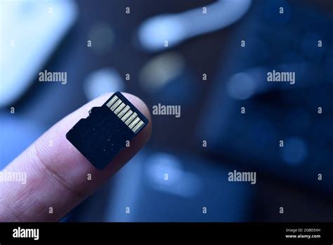 Micro Sd Card In Hand Stock Photo Alamy