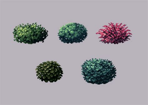 Bush textures : r/PixelArt