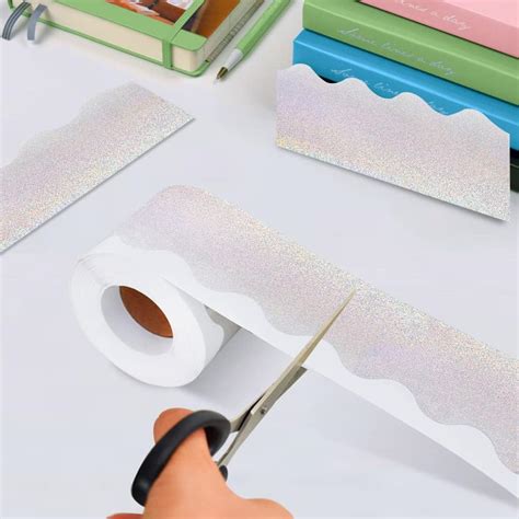 Buy Vuzvuv 65 6 Feet Bulletin Board Borders Stickers Silver Glitter