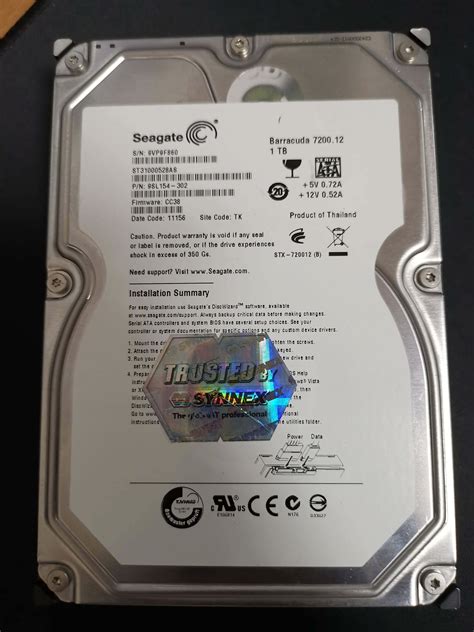 Hdd Pc Seagate 1tb Barracuda 7200rpm ของใหม่ ประกันเหลือ 1 ปีกว่าทุก