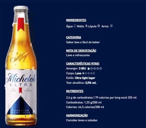 Cerveja Low Carb Ambev Michelob Ultra Lager 6x355ml Promoção LA BELLE