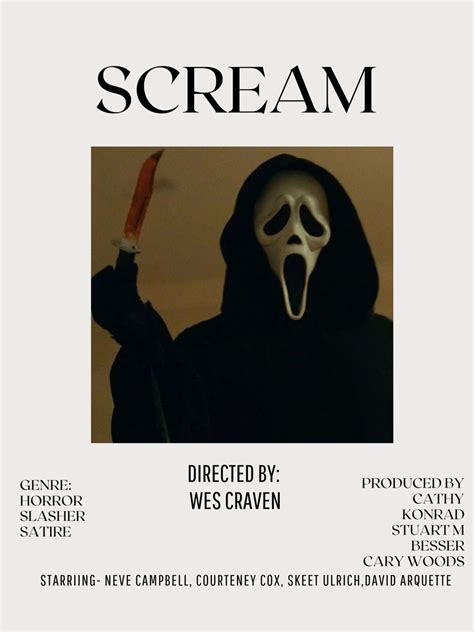 Scream Movie Poster | Scream movie poster, Scream movie, Horror movie ...