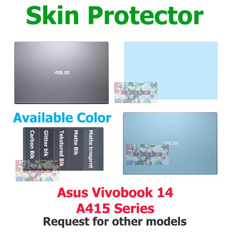 Jual Asus Vivobook A Series Skin Guard Protector Transparent