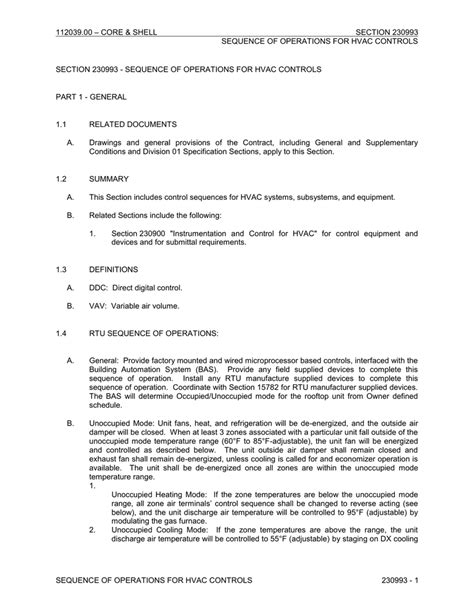 hvac controls sequence  operations  sienna kraegen blog