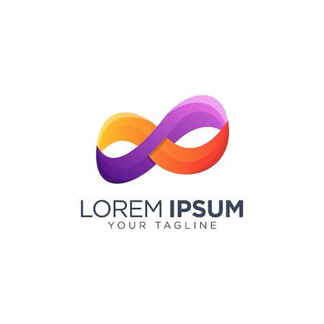 Modelo De Design De Logotipo Infinito Colorido Vetor Premium