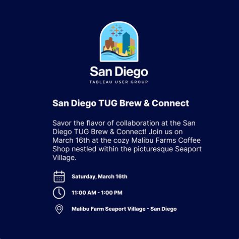 See San Diego TUG Brew & Connect: Coffee, Collaboration, and Community