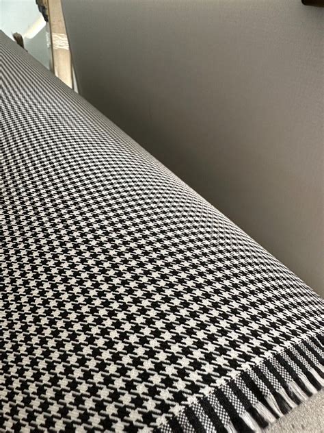 PORSCHE Pepita Seating Fabric Car Upholstery BLACK WHITE Houndstooth