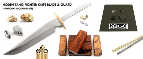 Hidden Tang Fighter Knife Kit Blade Blank With Guard