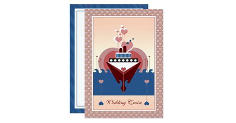 Wedding Cruise Heart Ship Invitation | Zazzle