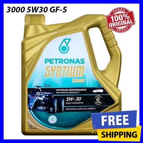 PETRONAS Syntium 3000 5W30 SN PLUS GF 5 Dexos 1 Fully Synthetic 4L 5W