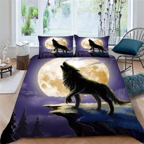 D Microfibre Housse De Couette Loup X Cm Personnes Pi Ces