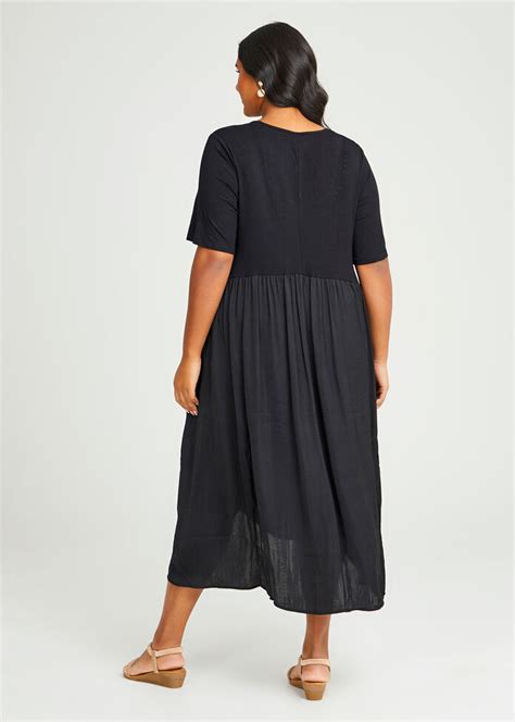 Shop Plus Size Bamboo Luxe Maxi Tie Dress In Black Taking Shape Au