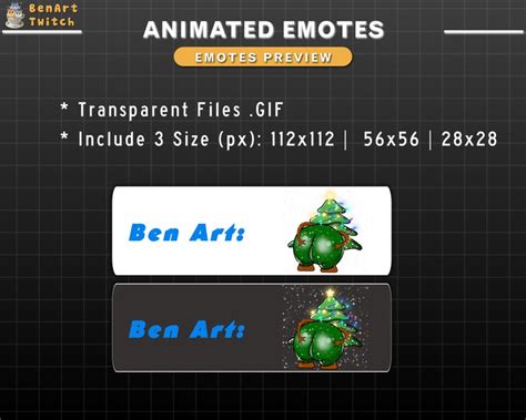 Animated Twitch Emote Funny Christmas Tree Cute Christmas Twitch