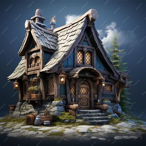 Premium Photo | Stylized Viking House