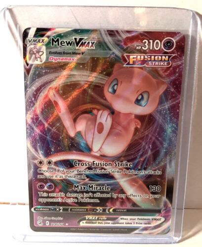 Pokemon TCG Mew VMAX Holo Ultra Rare Fusion Strike 114 264 NM