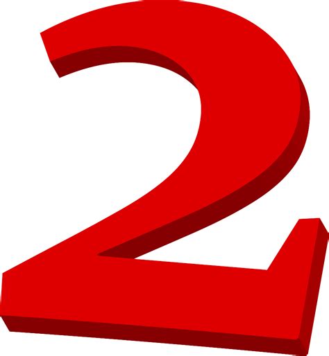 2 Number Digits Quantity Counting Numerals Png