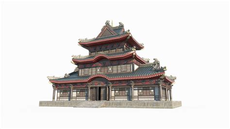 Small palaces of ancient Asian architecture 3D - TurboSquid 2054743