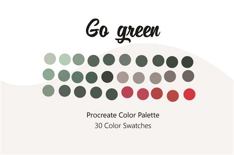 Go Green Procreate Color Palette Graphic by PW Digital Designs ...