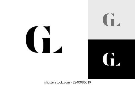 Simple Letter Gl Monogram Logo Design Stock Vector (Royalty Free ...