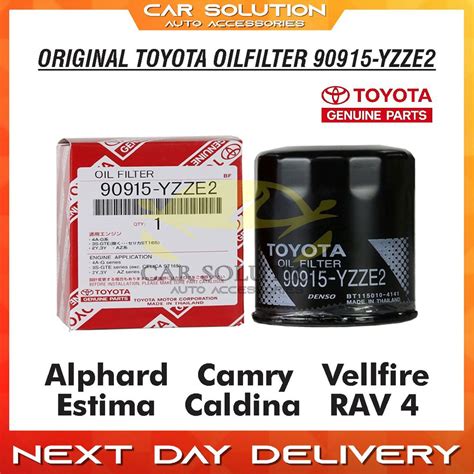 Original Toyota Oil Filter Yzze For Alphard Camry Vellfire