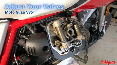 Valve Adjustment On A Moto Guzzi V Tt Youtube