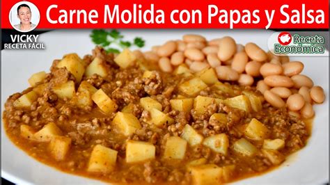 Carne Molida Con Papas Receta