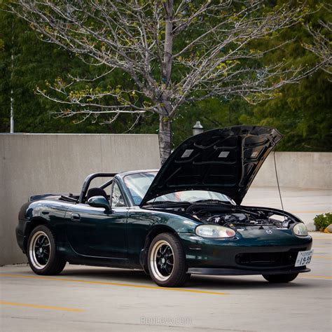 Green Nb Mazda Miata Running Enkei J Speed Wheels