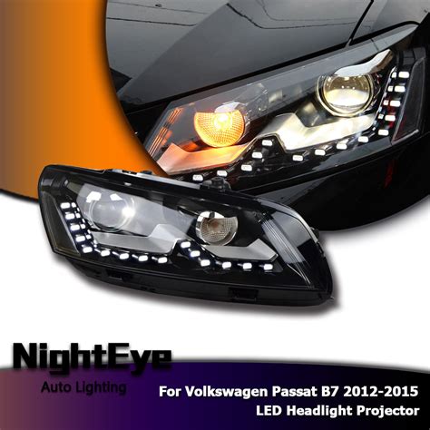 Nighteye Vw Passat B7 Headlights 2012 2015 Us Version Led Headlight