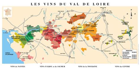 La Carte Du Vignoble Du Val De Loire Loire Valley Wine Wine Map