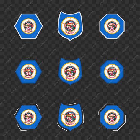 Premium Vector | National symbols of Minnesota on a dark transparent ...