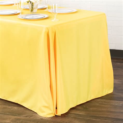 Canary Yellow 90x132 Oblong Polyester Tablecloth Cv Linens™