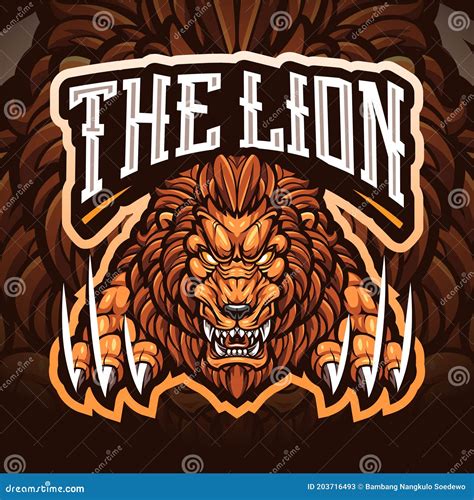 The Lion Esport Mascot Logo Stock Vector Illustration Of Hunting