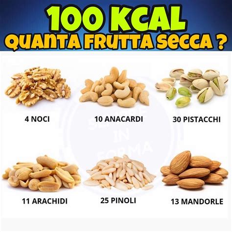 Allenamento And Alimentazione On Instagram “100 Kcal Frutta Secca Ecco Quanta Frutta