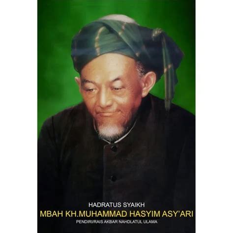 POSTER GAMBAR MBAH HASYIM ASY ARI UKURAN 31X47 KAOS MBAH HASYIM TOKOH