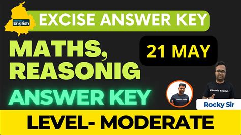 PSSSB Excise Answer Key Excise Maths And Reasoning Answer Key