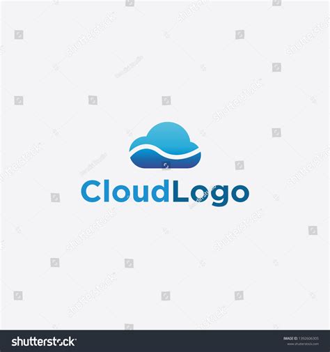 Simple Cloud Logo Design Template Stock Vector Royalty Free