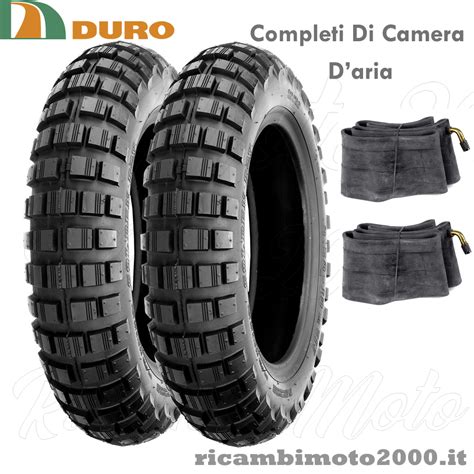 Ruote Coppia Pneumatici Copertoni Tassellati 3 50 10 Duro Rock Hf204