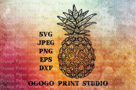 Pineapple Svg Fruit Svg Zentangle Svg Mandala Svg Cricut By Ogogo