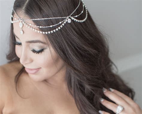 Bridal Head Chain Bridal Headpiece Boho Bridal Headchain