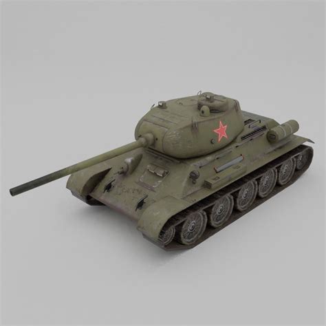 T34 85 D 5T Medium Tank 3D Model CGTrader